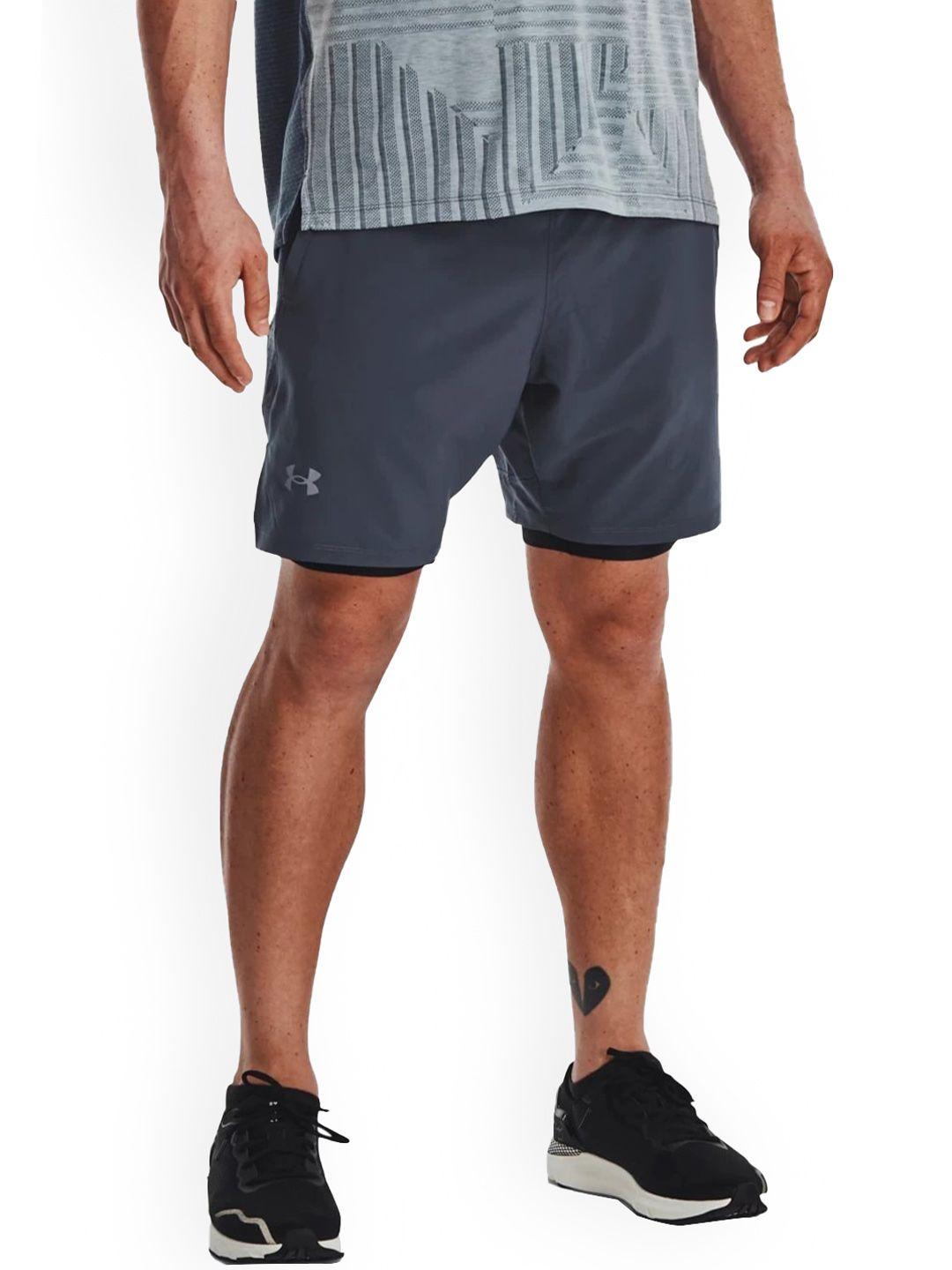 under armour men brand logo printed slim-fit shorts