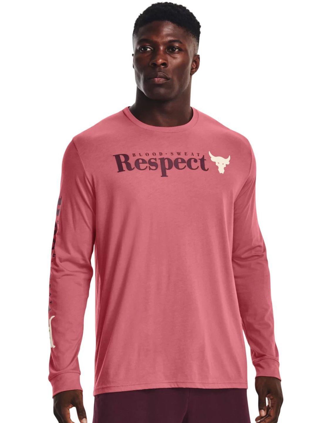 under armour men project rock respect typographic printed relaxed fit training t-shirt