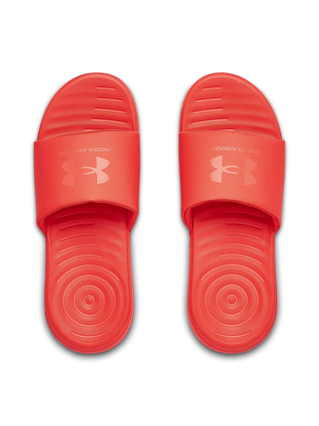under armour men red ansa fix printed sliders