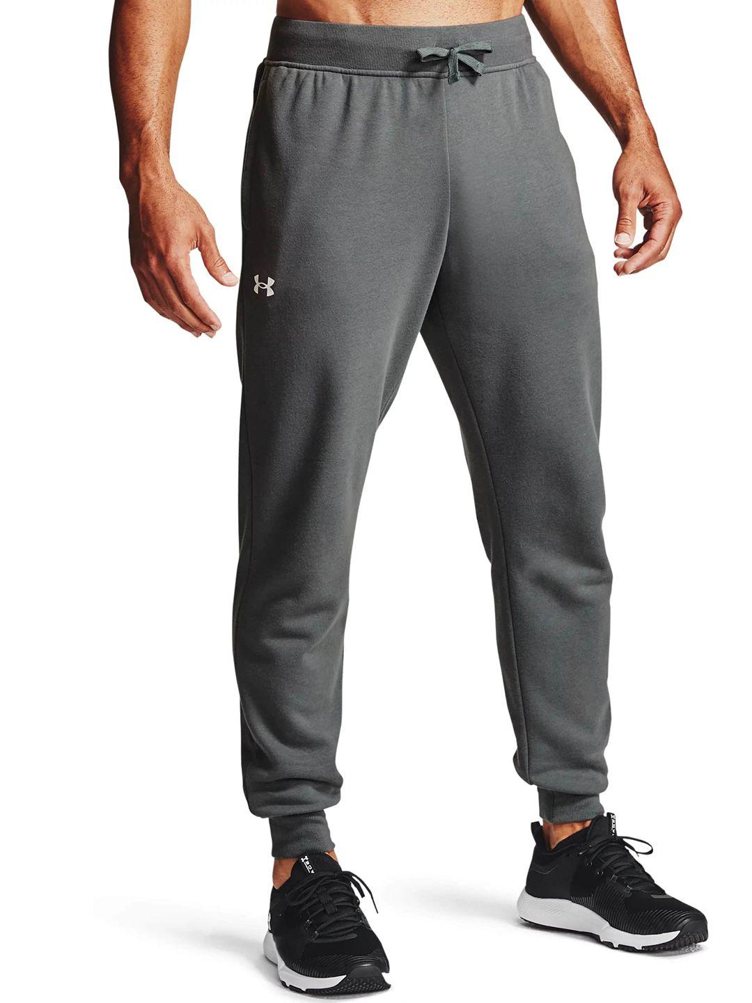 under armour men solid mid-rise regular fit sports joggers