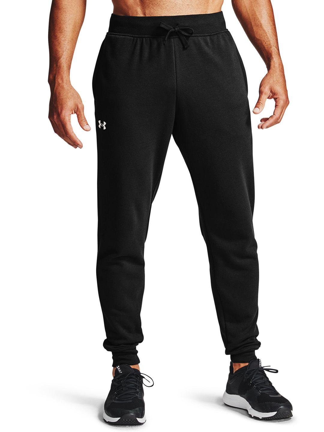 under armour men solid mid-rise regular fit sports joggers