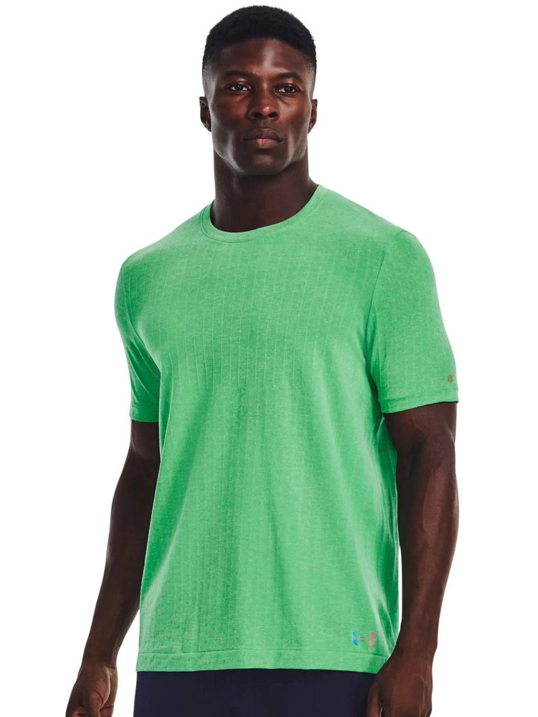 under armour men striped slim fit rush seamless training t-shirt