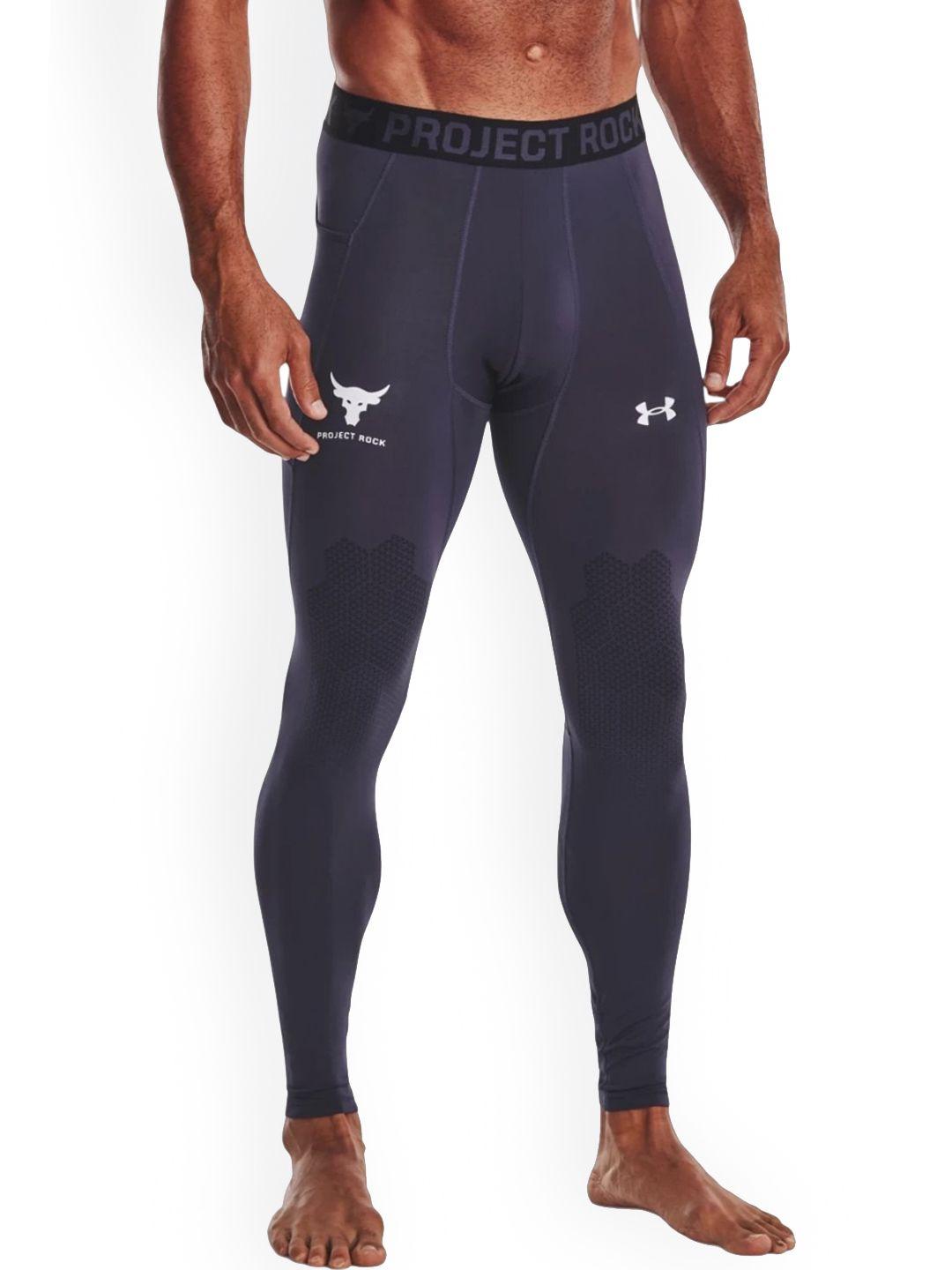 under armour men ua project rock armour printed ankle-length tights