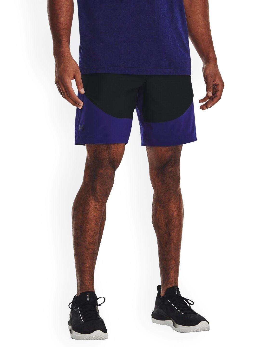 under armour men unstoppable hybrid brand logo printed slim-fit sports shorts