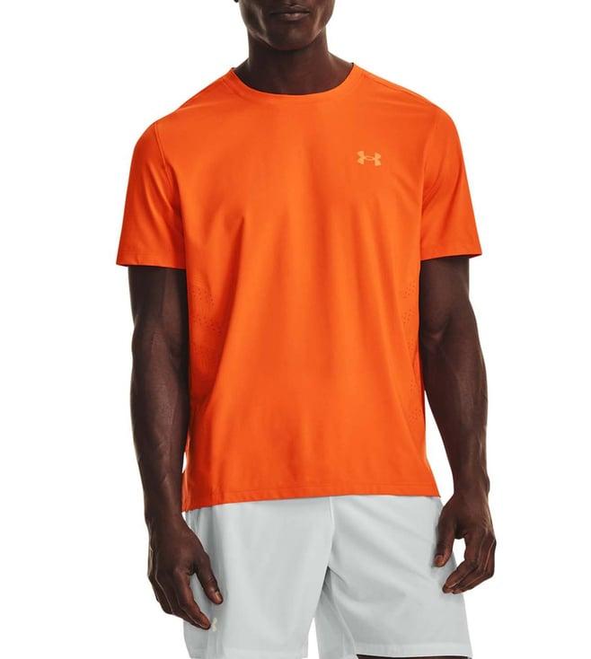 under armour orange self iso-chill laser heat slim fit t-shirt