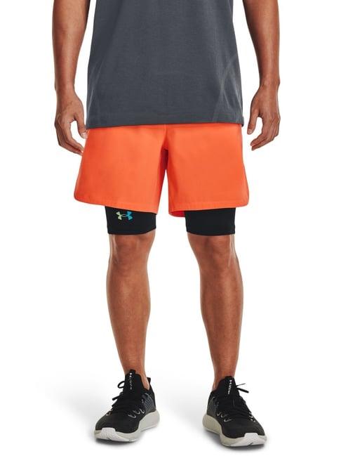 under armour orange super fit sports shorts