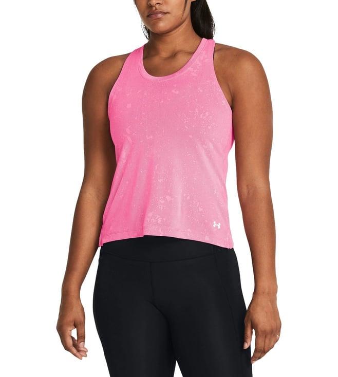 under armour pink launch splatter singlet