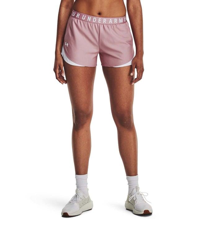 under armour pink logo loose fit shorts