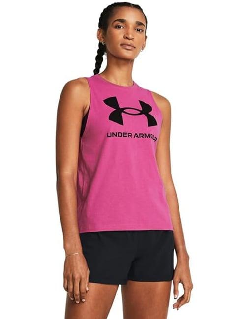 under armour pink printed sports t-shirt