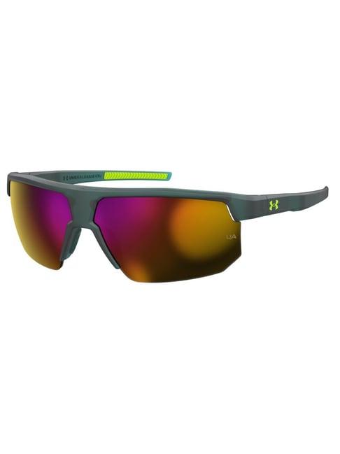 under armour pink rectangular mirrored sunglasses for men