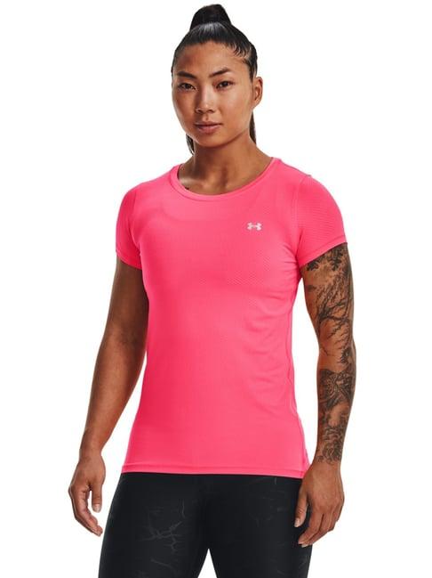 under armour pink slim fit sports t-shirt