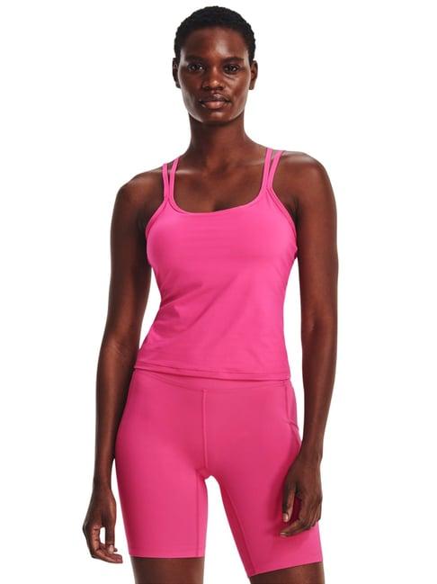 under armour pink slim fit sports tank top