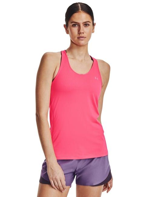 under armour pink slim fit sports tank top