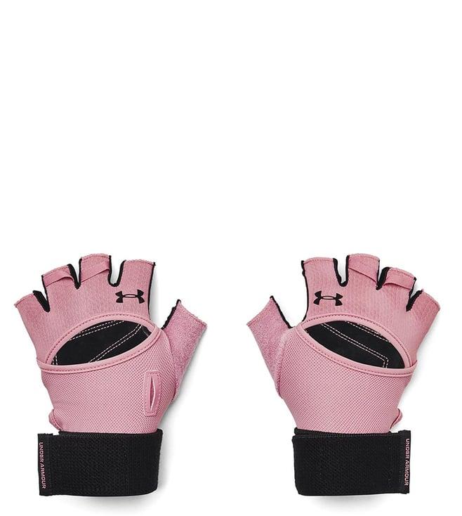 under armour pink weightlifting gloves (extra large)