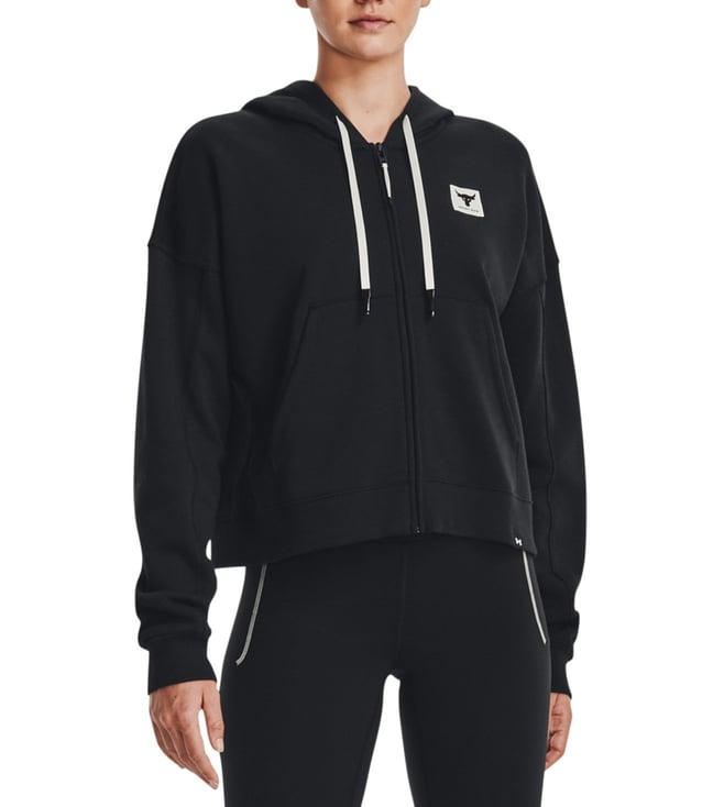 under armour project rock black regular fit training hoodie