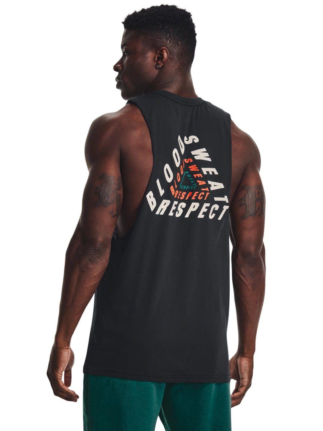 under armour project rock diamond muscle tank round neck slim-fit t-shirt