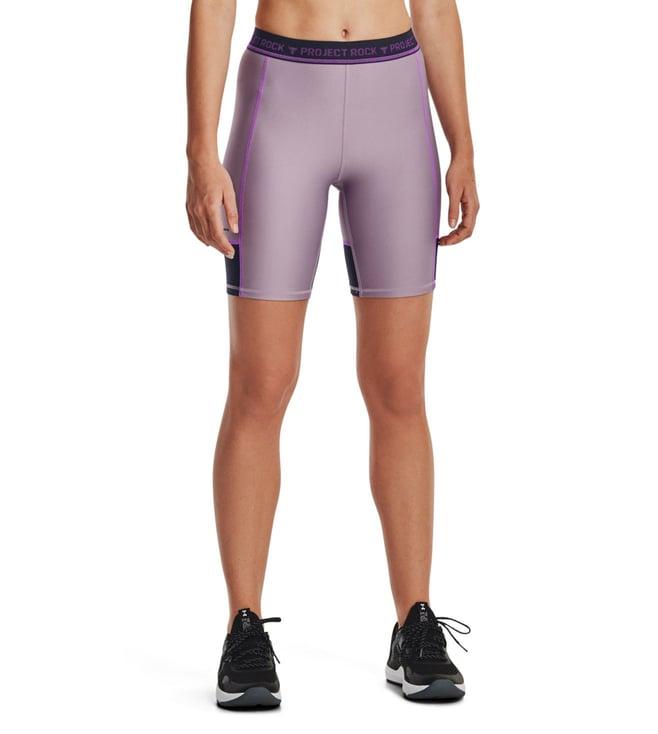 under armour project rock purple haze super fit training shorts