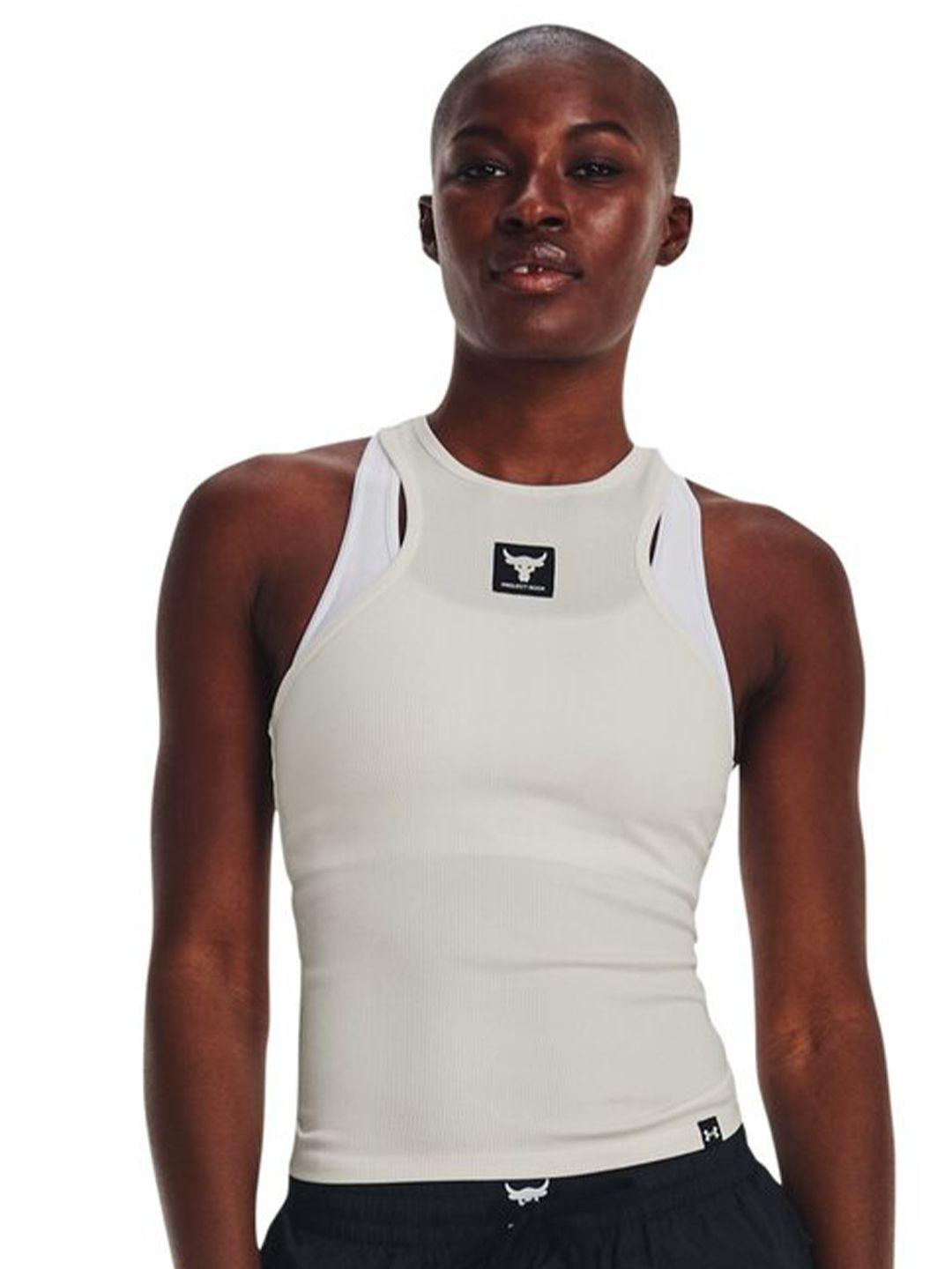 under armour project rock rib sleeveless round neck tank t-shirt