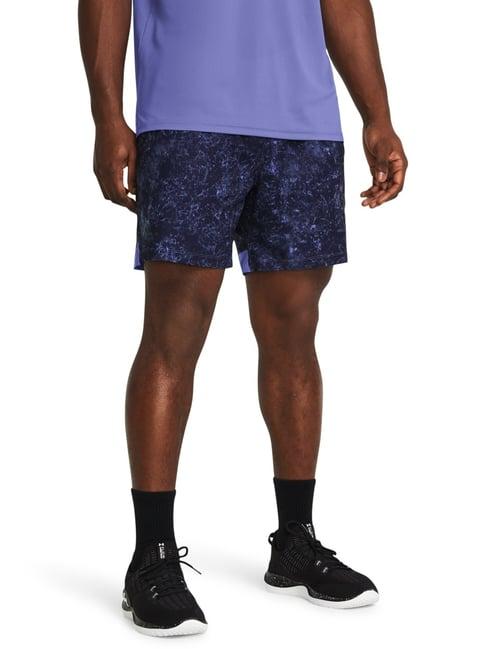 under armour purple fitted printed shorts