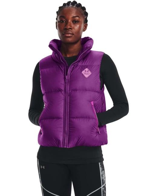 under armour purple logo print sports jacket