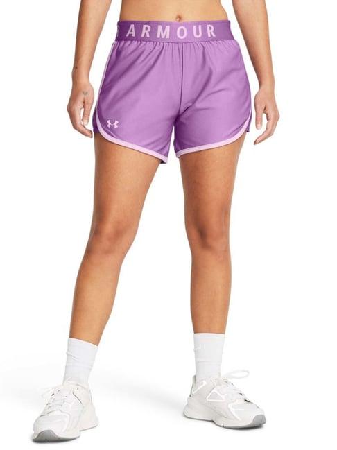 under armour purple printed sports shorts