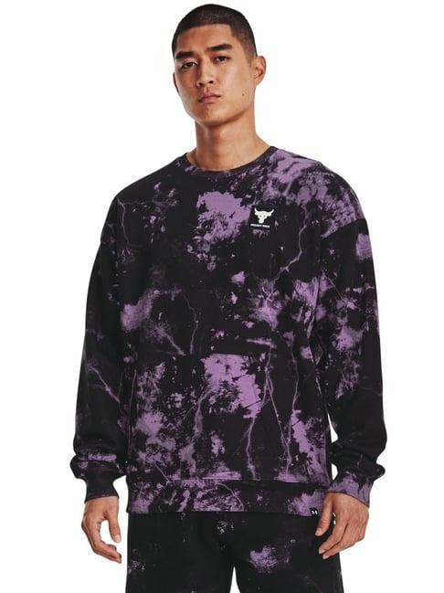 under armour purple regular fit printed sweatshirt