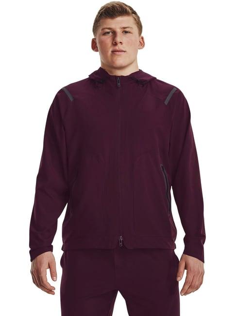 under armour purple regular fit sports hoodie