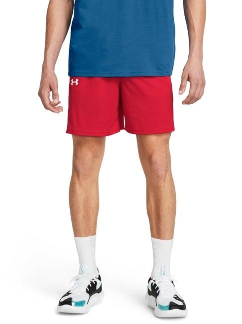 under armour red loose fit shorts