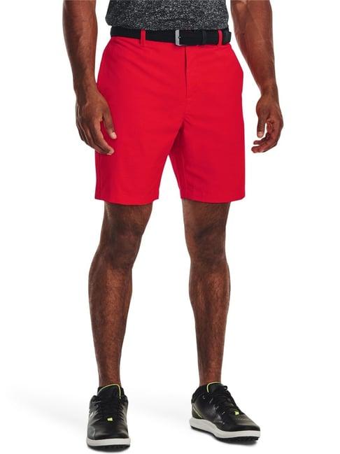 under armour red regular fit shorts