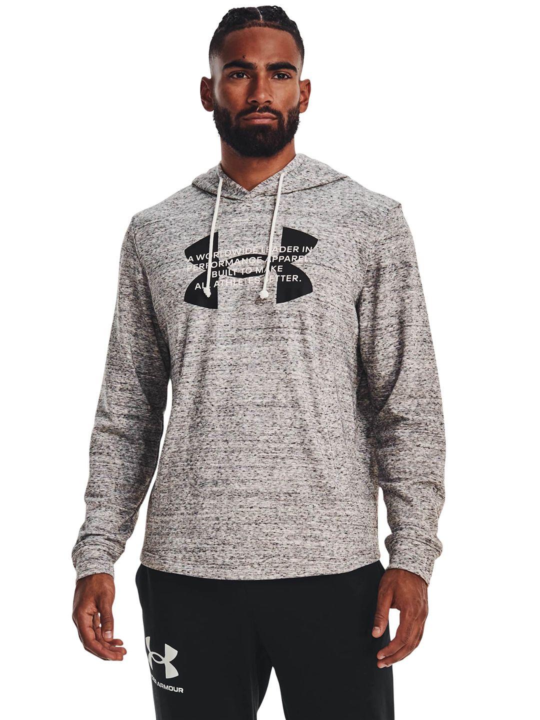 under armour rival terry logo hooded sweatshirt