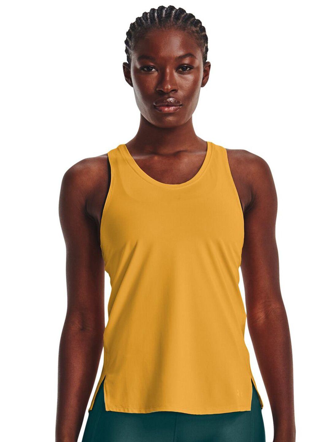 under armour slim-fit round-neck iso-chill run laser tank t-shirt