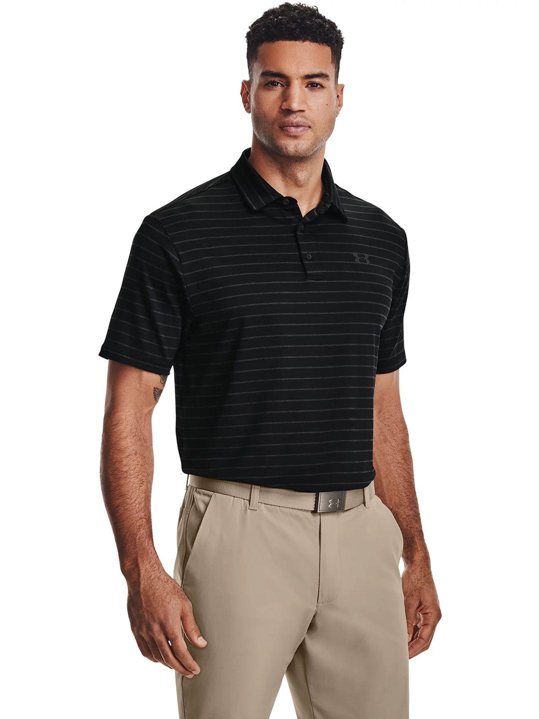 under armour striped polo collar loose t-shirt