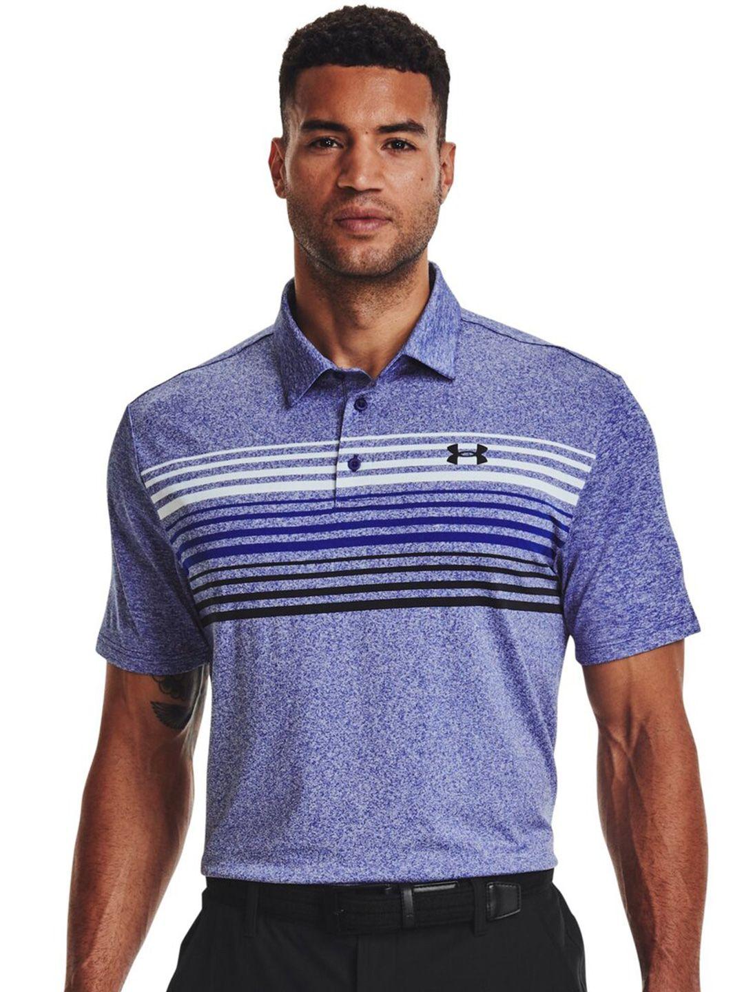 under armour striped ua playoff polo relaxed fit t-shirt