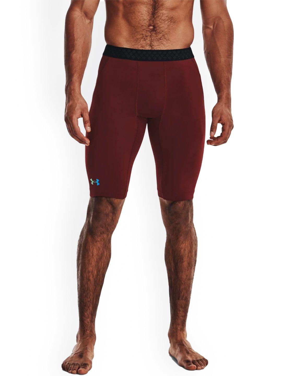 under armour ua heatgear rush 2.0 men mid-rise slim-fit long sports shorts