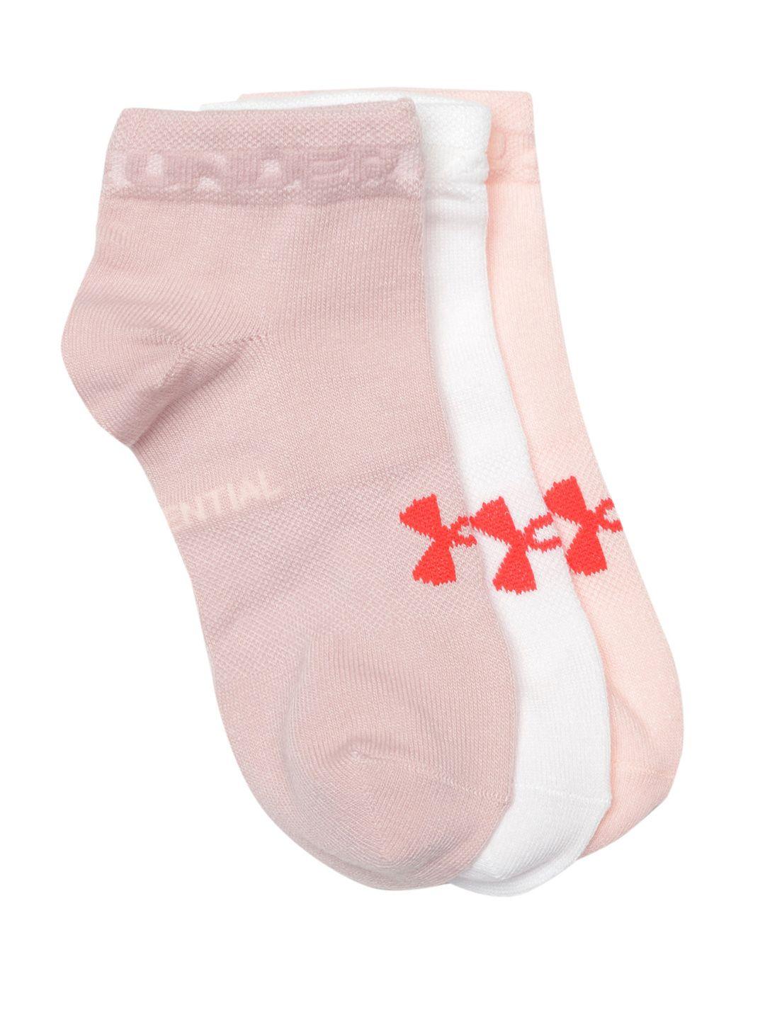 under armour unisex pack of 3 brand logo patterned essential low cut ankle length socks