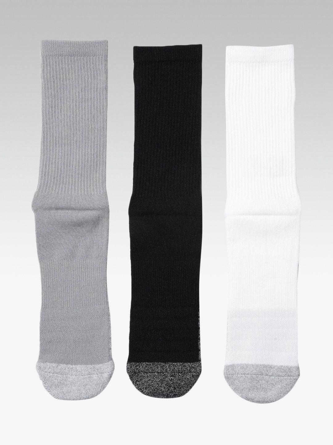 under armour unisex pack of 3 solid heatgear crew calf length socks