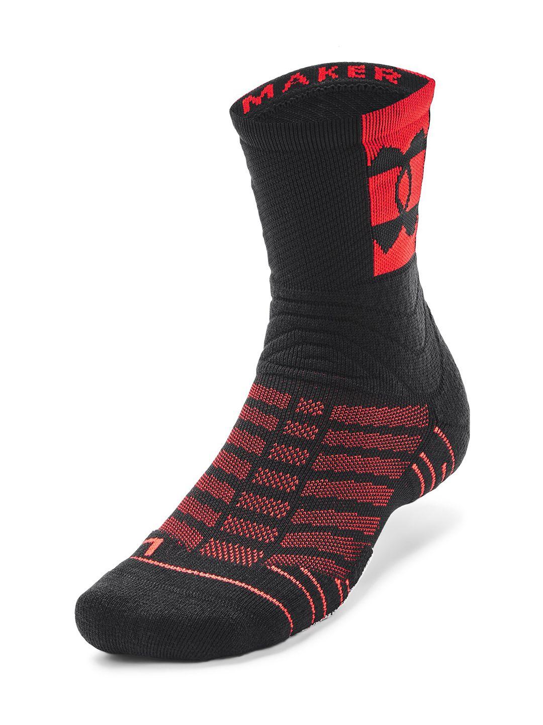 under armour unisex striped ua playmaker mid-crew above ankle length socks