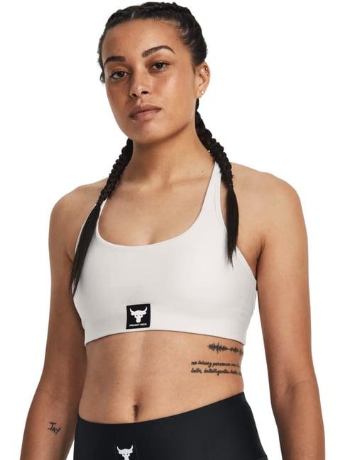 under armour white printed sports bra