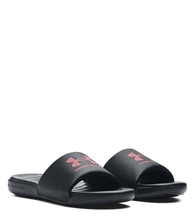 under armour women's ansa black slide sandals