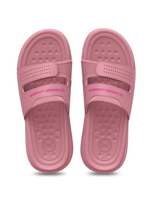 under armour women's ansa studio pink slides