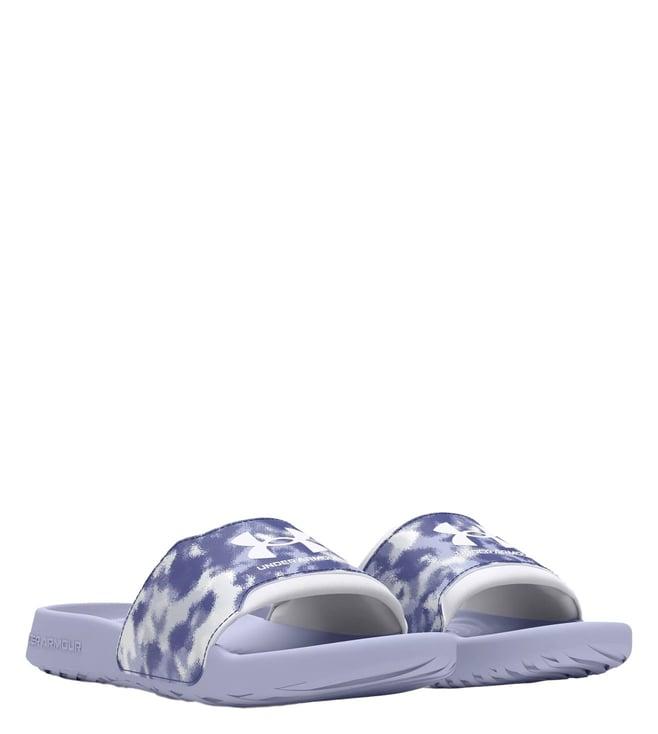 under armour women's ignite select graphic purple logo slide sandals