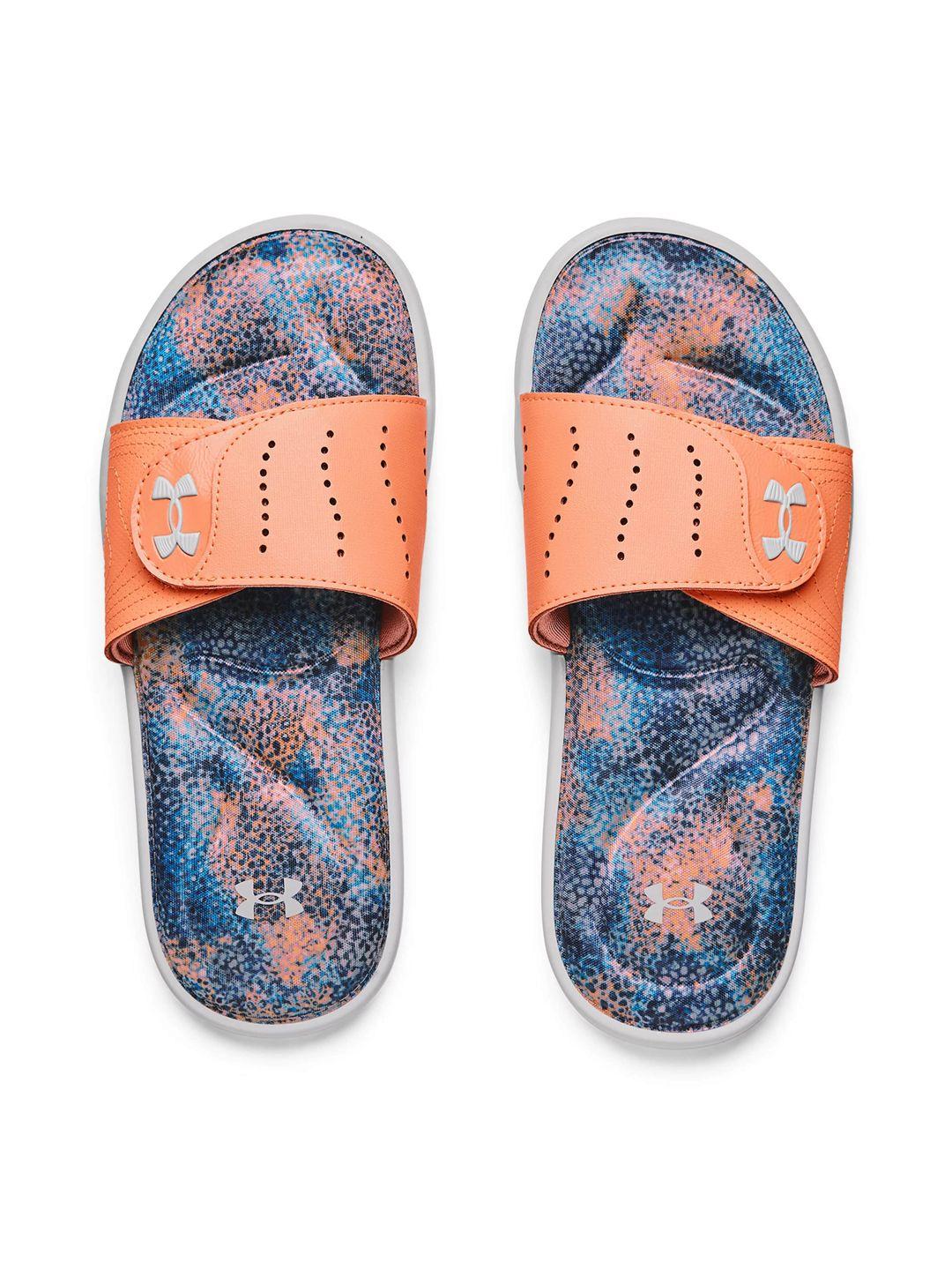 under armour women abstract printed sliders