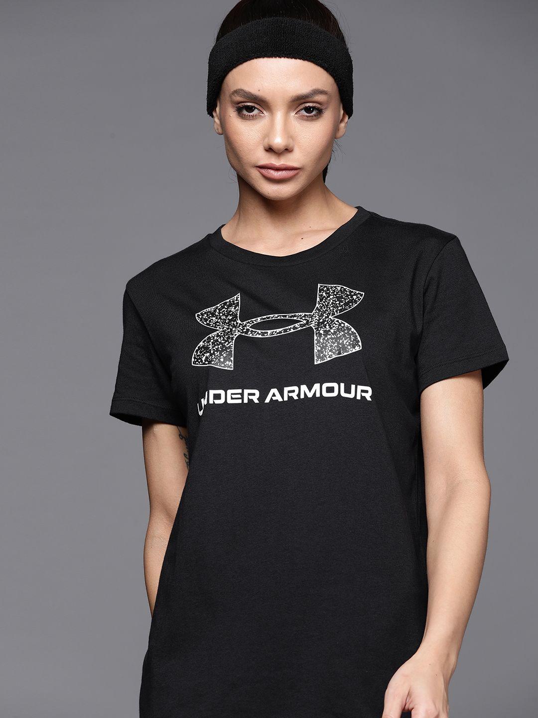 under armour women black & white brand logo oversized t-shirt