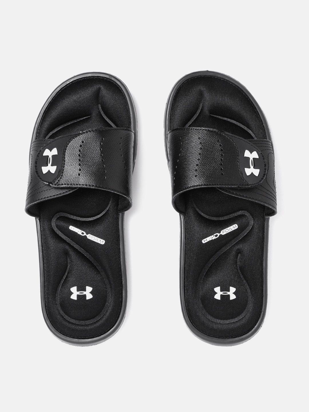 under armour women black ignite ix perforated sliders