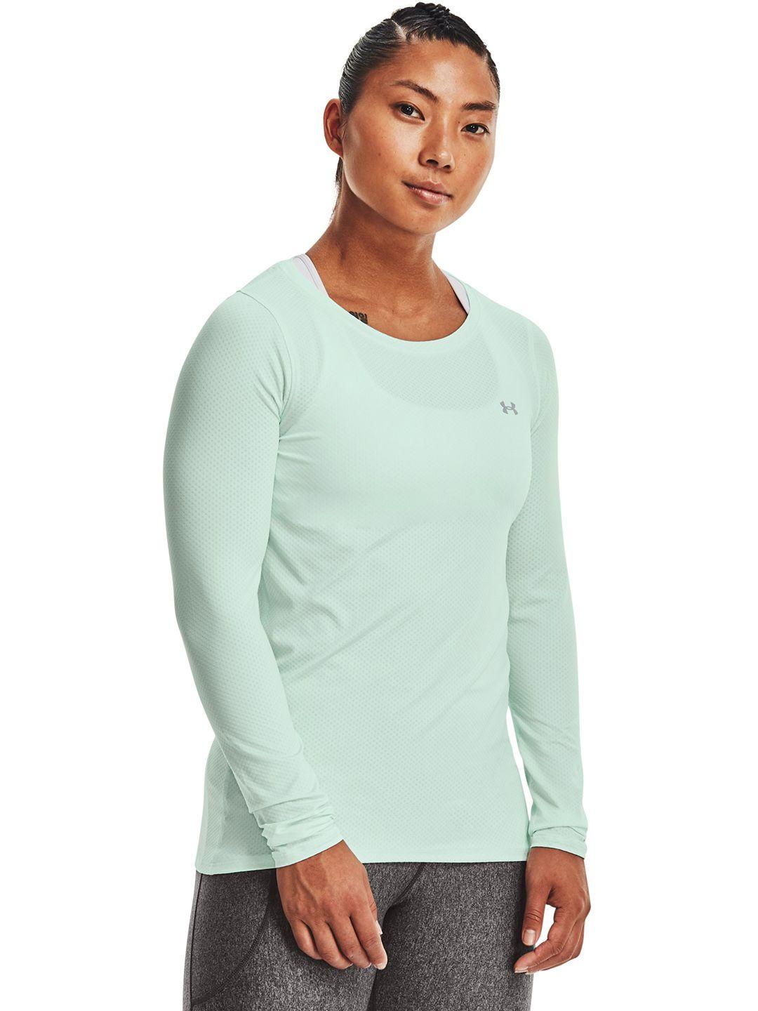 under armour women blue hg armour long sleeve t-shirt