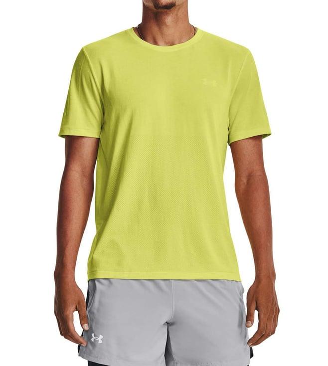 under armour yellow fitted t-shirt