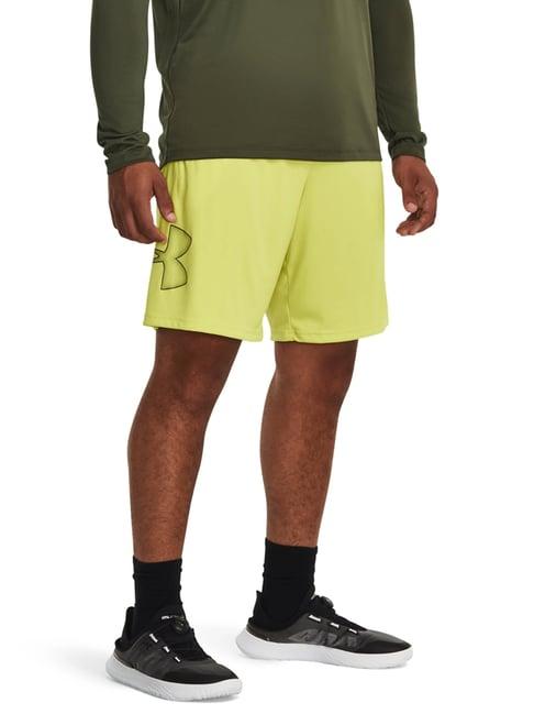 under armour yellow loose fit sports shorts