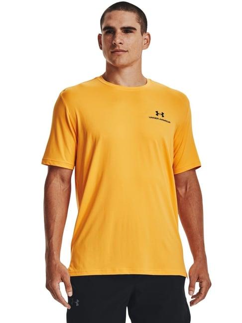 under armour yellow regular fit sports t-shirt