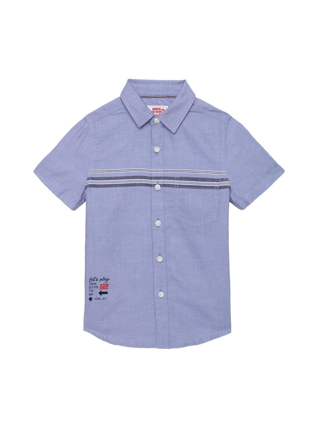 under fourteen only boys blue casual shirt