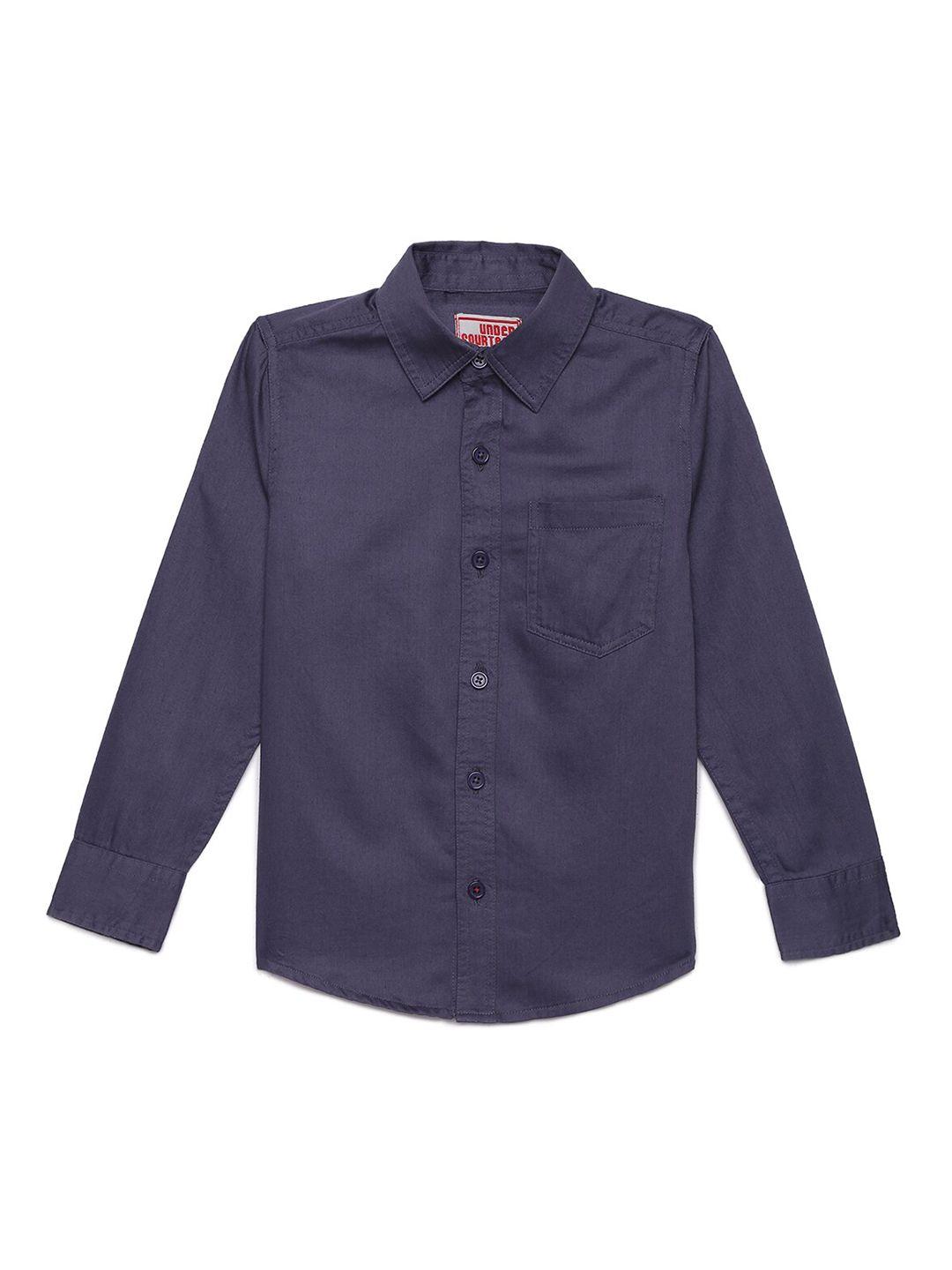 under fourteen only boys charcoal grey casual shirt